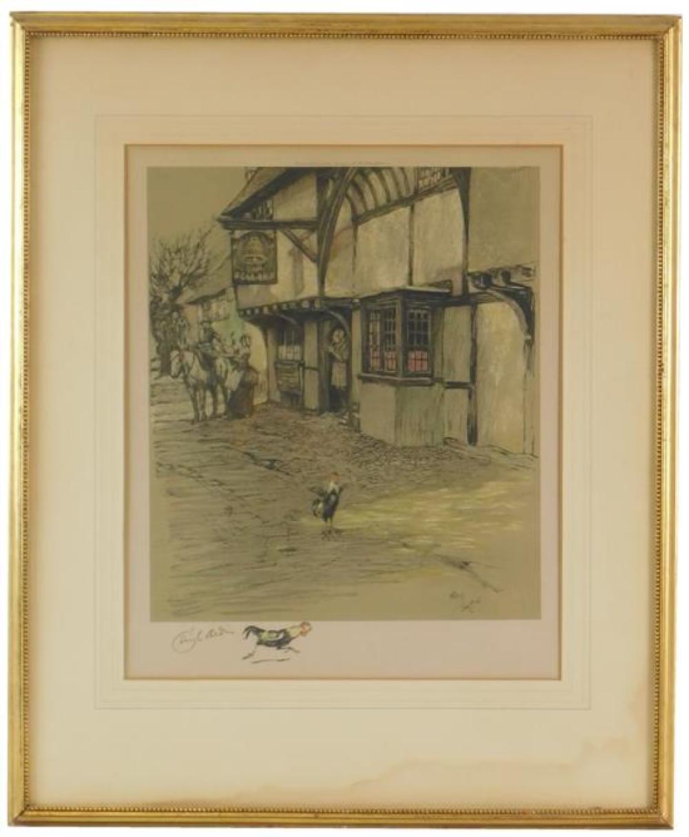 Appraisal: Cecil Aldin British - c lithograph framed and matted under