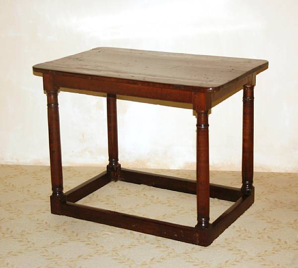 Appraisal: A French Baroque walnut table early th century