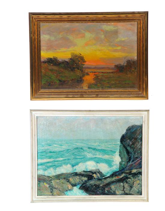 Appraisal: TWO LANDSCAPES BY WILLIAM CARLFORD DALTON OHIO B Oils on