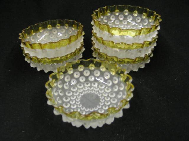 Appraisal: Set of Francisware Victorian Art Glass Berry Bowls