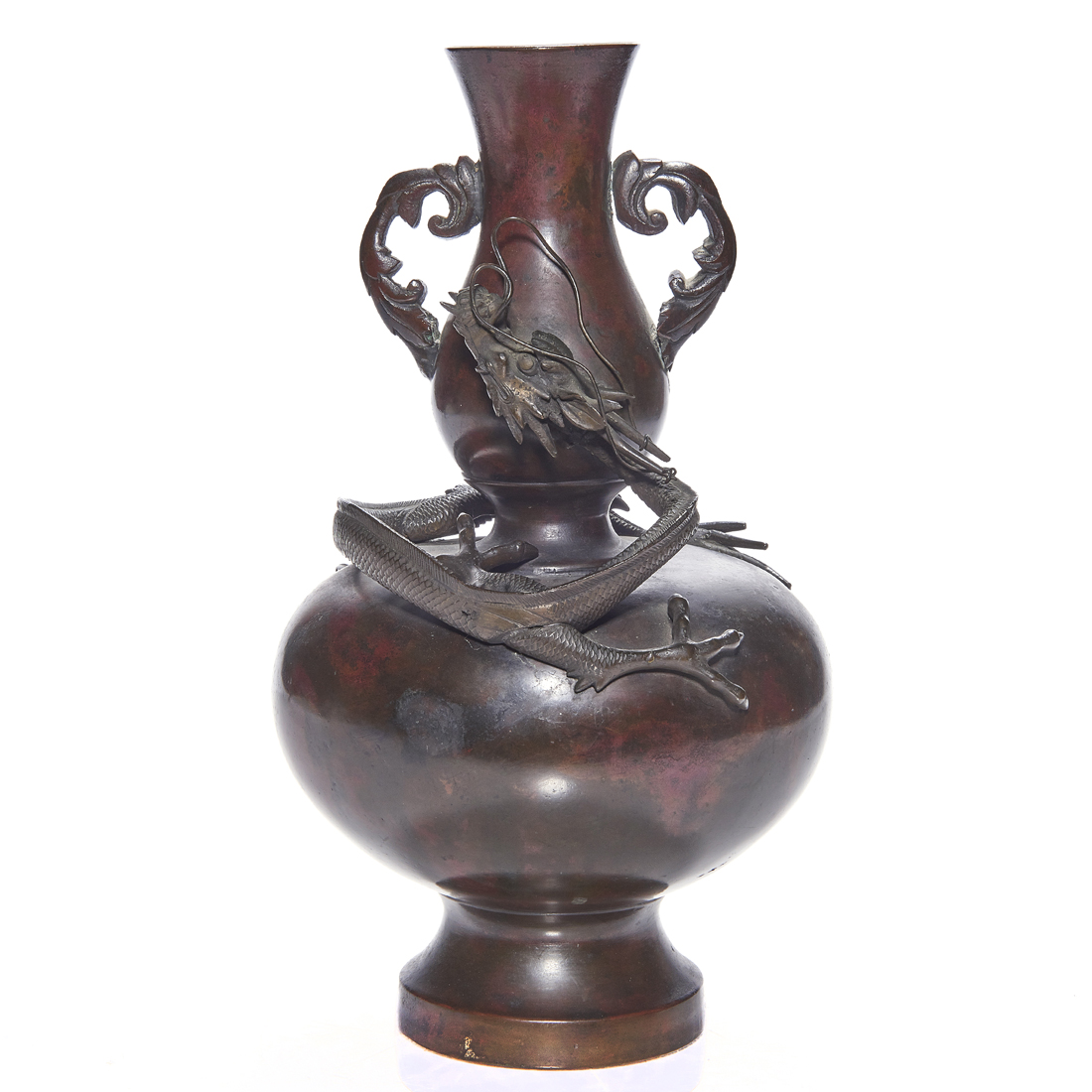 Appraisal: JAPANESE BRONZE 'DRAGON' VASE Japanese bronze 'dragon' vase h