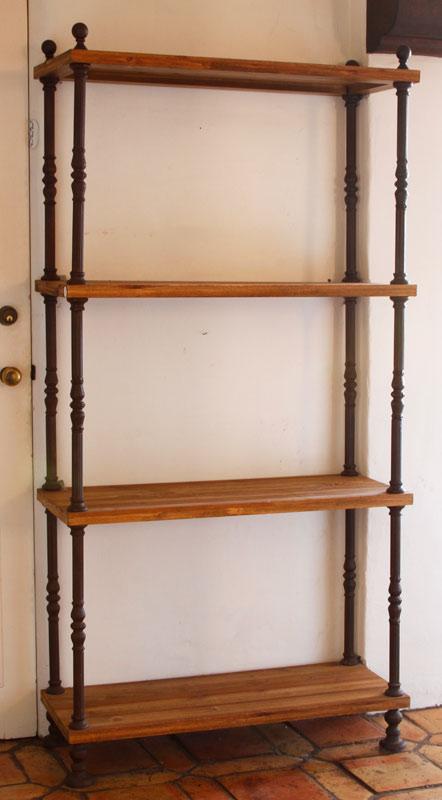 Appraisal: - Custom Cast Iron and Wood Continental Style Shelf Custom