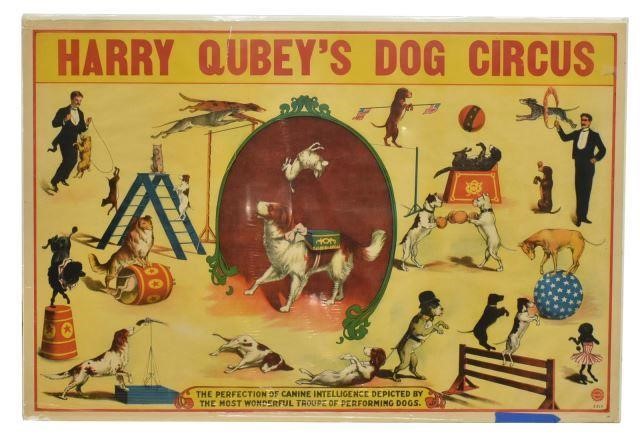 Appraisal: Unframed poster Harry Qubey's Dog Circus The Perfection of Canine