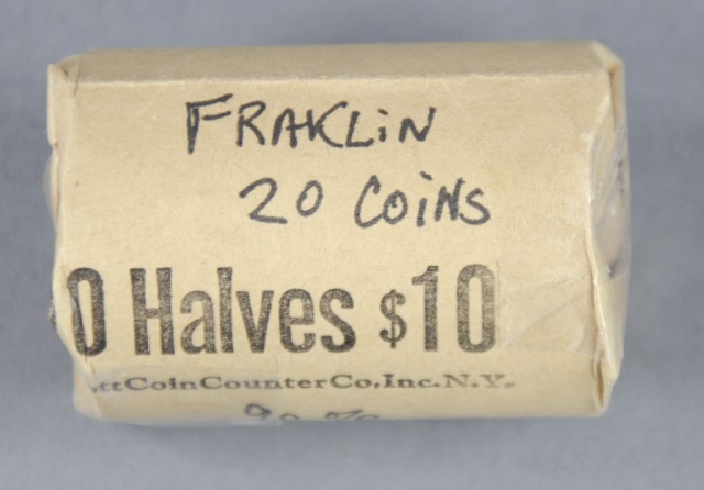 Appraisal: Roll of Silver Franklin HalvesCoins have various dates and grades