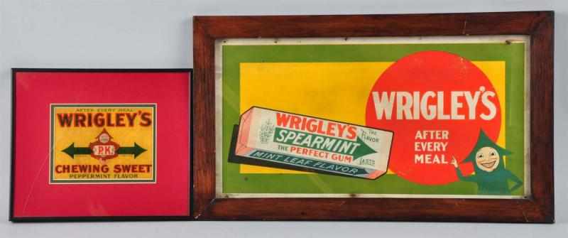 Appraisal: Wrigley's Gum Trolley Sign and Change Felt Description s Trolley