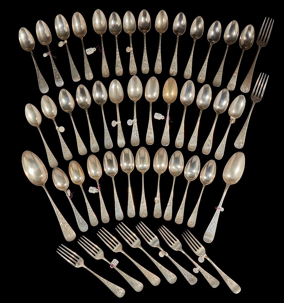 Appraisal: Assorted Sterling Silver Flatware Assorted sterling silver flatware comprising nine