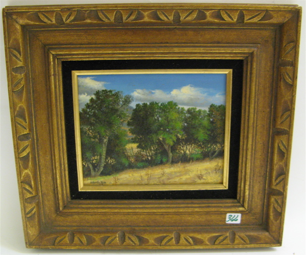 Appraisal: A MORALES OIL ON CANVAS A Summer Day landscape in