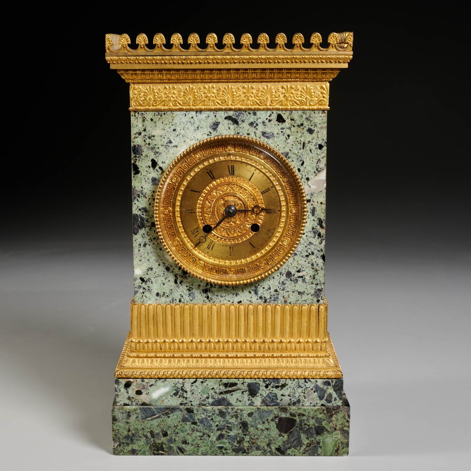 Appraisal: CHARLES X ORMOLU AND MARBLE MANTEL CLOCK th c France