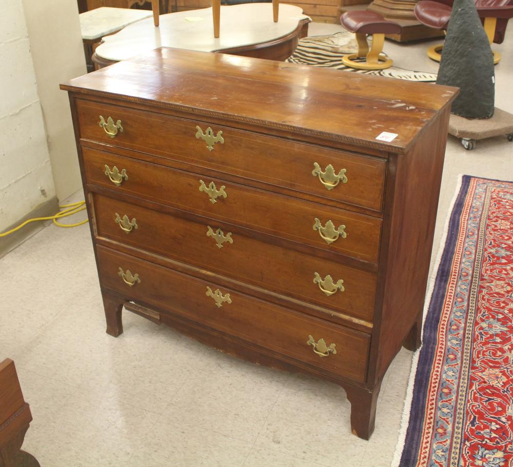 Appraisal: COUNTRY FEDERAL CHEST OF DRAWERS American th century H x