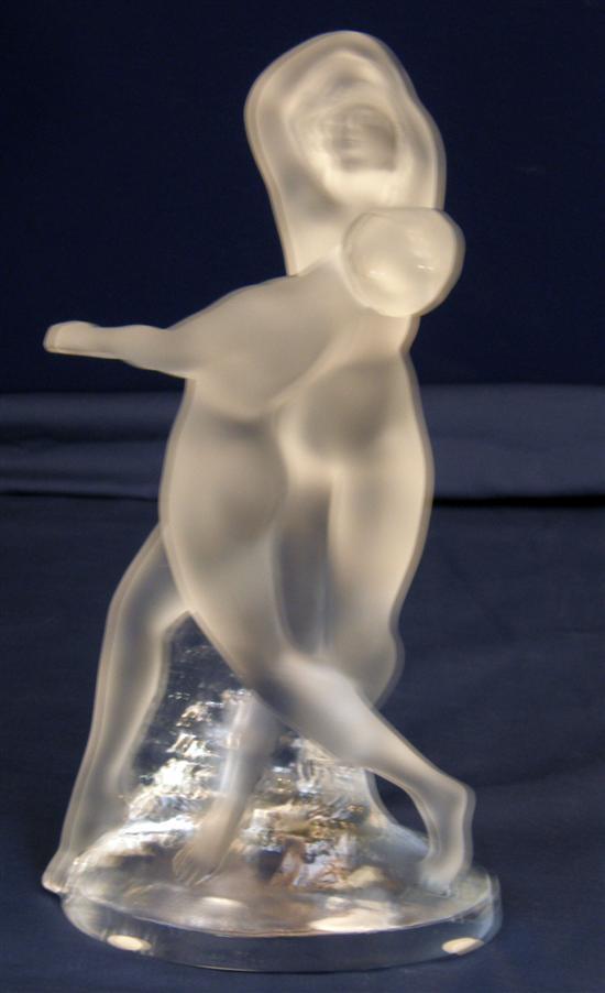 Appraisal: Lalique figural group of two female dancers inscribed Lalique France