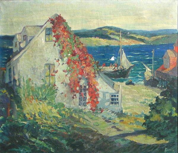 Appraisal: George Pearse Ennis American - Autumn fire signed 'Ennis' lower