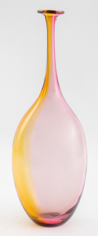 Appraisal: KJELL ENGMAN FOR KOSTA BODA RAINBOW VASE Kjell Engman Swedish