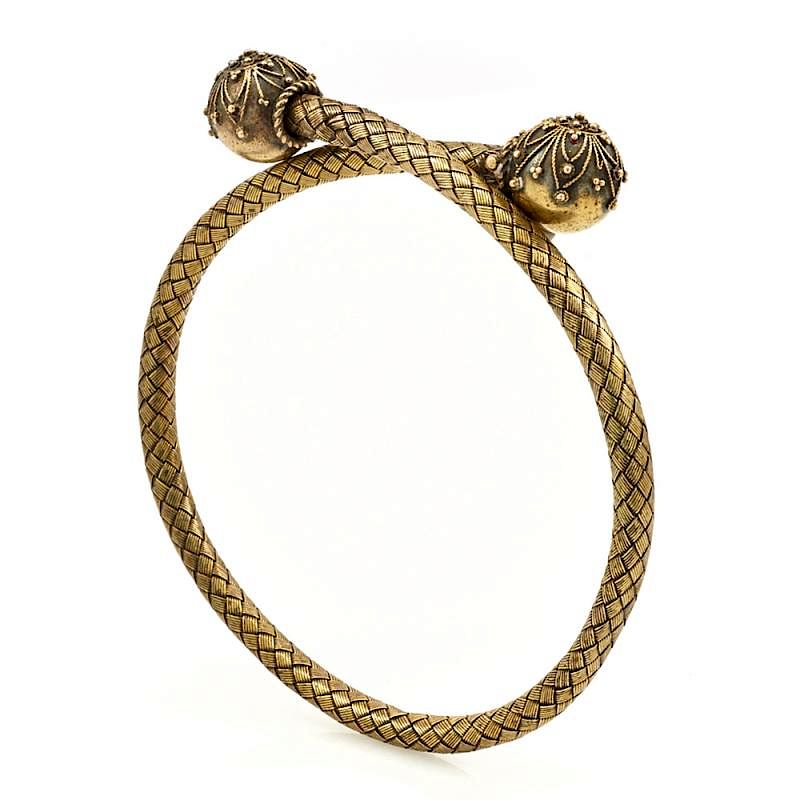 Appraisal: k Yellow gold Victorian bypass bracelet k Yellow gold Victorian