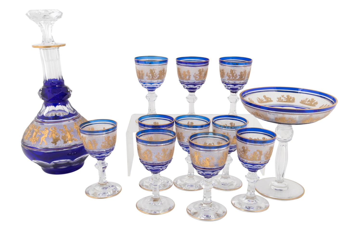 Appraisal: PC VAL ST LAMBERT DECANTER SIMILAR GLASSWARE Twelve piece group