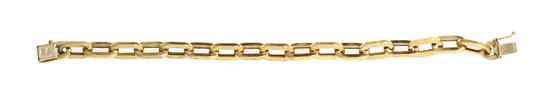 Appraisal: An Karat Yellow Gold Link Bracelet Italian consisting of oval