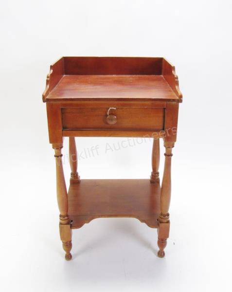 Appraisal: A vintage cherry washstand with drawer dovetail construction x x