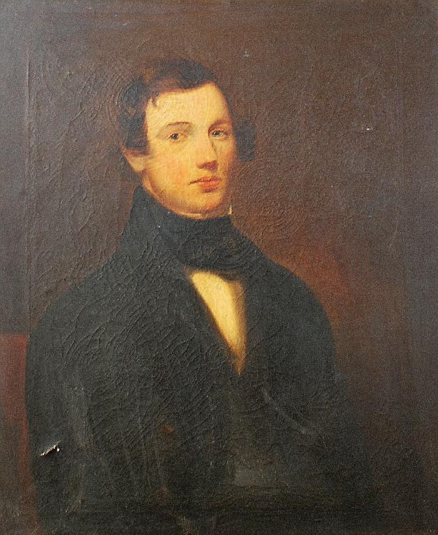 Appraisal: NINETEENTH CENTURY ENGLISH SCHOOL HALF LENGTH PORTRAIT OF A YOUNG