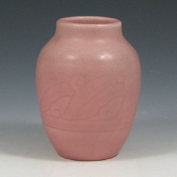 Appraisal: Rookwood Matte Green Pink Vase - Mint Rookwood vase from