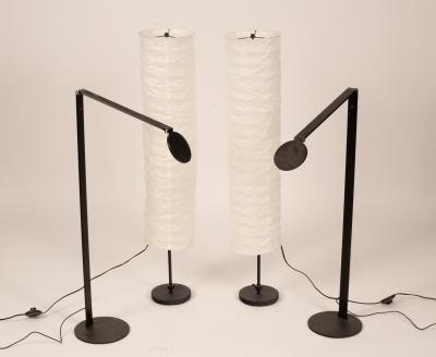 Appraisal: A pair of black floor-standing adjustable reading lamps 'Gerry' by