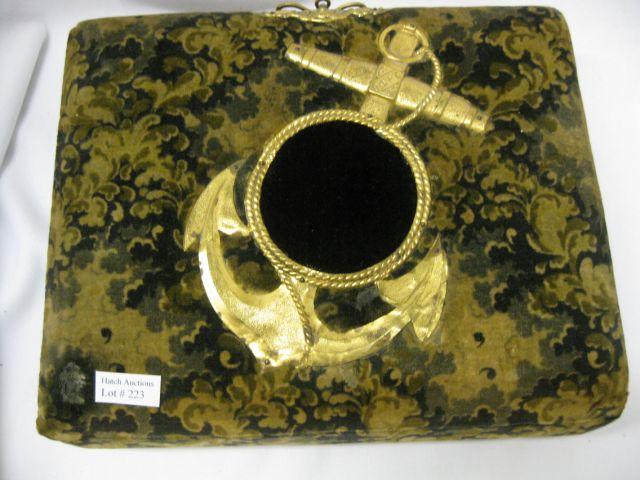 Appraisal: Victorian Photo Album velvet cover with brass navy symbol