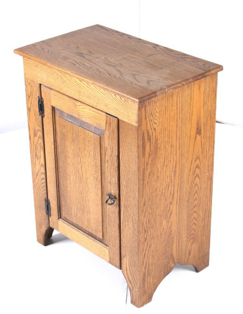 Appraisal: Early th Century Quarter Sawn Oak Book Cabinet Included in