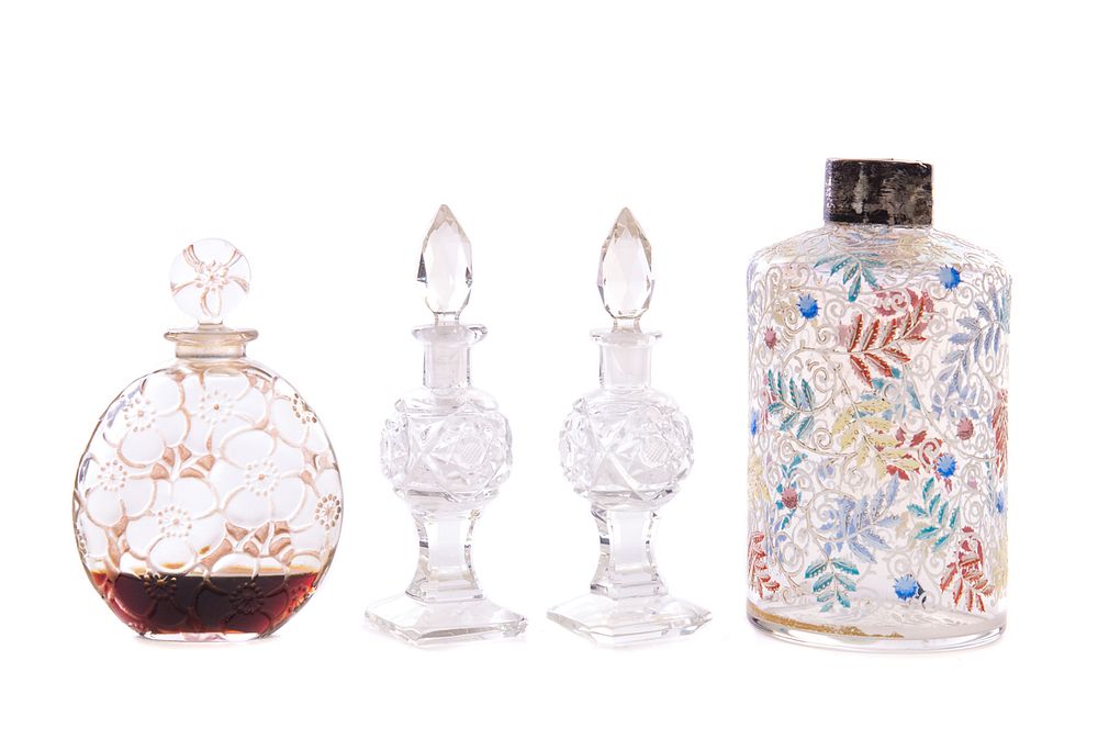 Appraisal: Antique Perfume Bottles including Lalique Antique Perfume Bottles including Lalique