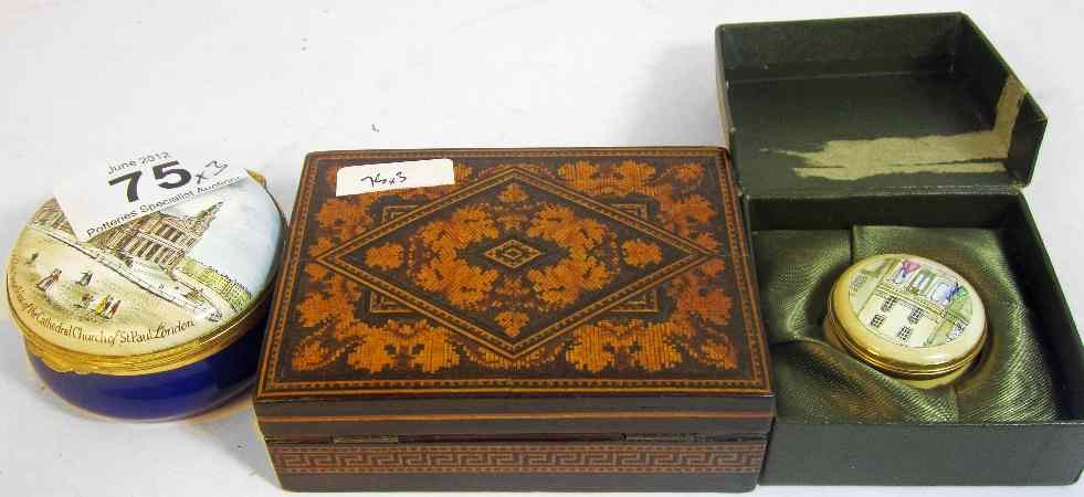 Appraisal: Crummles Boxes Enamel Box Frank Cooper and Staffordshire Enamels St