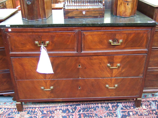 Appraisal: A th century French commode the marble top over two