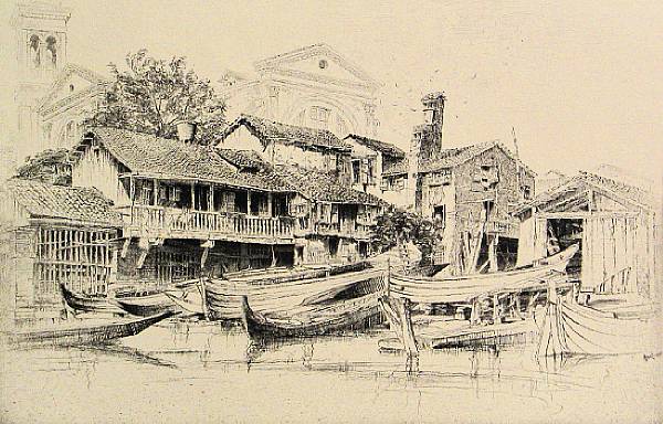 Appraisal: John Taylor Arms American - San Trovaso F Etching on