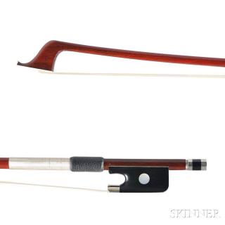 Appraisal: French Nickel-mounted Violoncello Bow Marc Laberte c the round stick