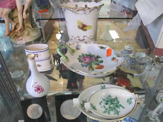 Appraisal: COLLECTION OF ASSORTED HEREND CHINA INCL DISHES VASE