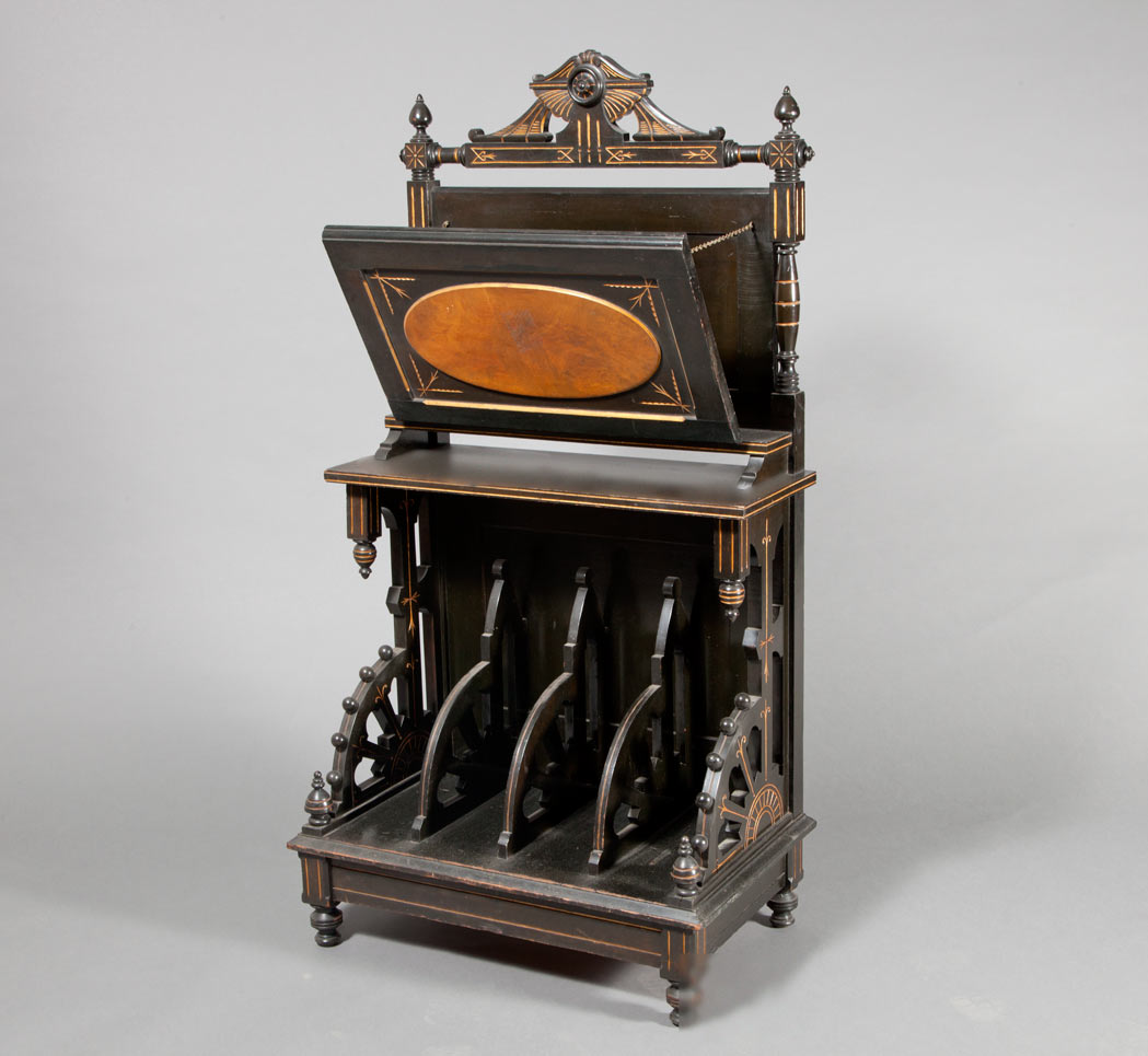 Appraisal: American Renaissance Revival Ebonized and Parcel Gilt Walnut Folio Stand