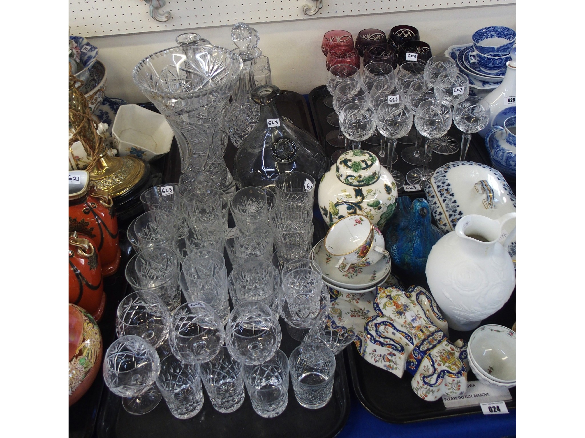 Appraisal: Assorted crystal including Edinburgh Webb Corbett drinking glasses decanters vase