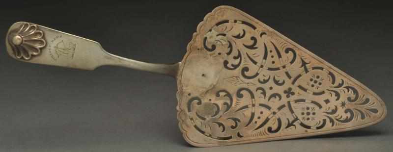 Appraisal: A Silver Pie Server European c Fiddle pattern the handle