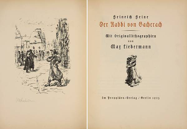 Appraisal: Art Illustration amp Fine Press Der Rabbi van Bacherach Berlin