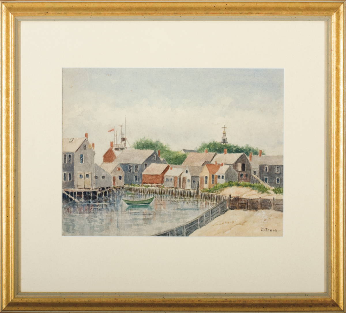 Appraisal: TWO WATERCOLOR VIEWS OF NANTUCKET The first a street scene