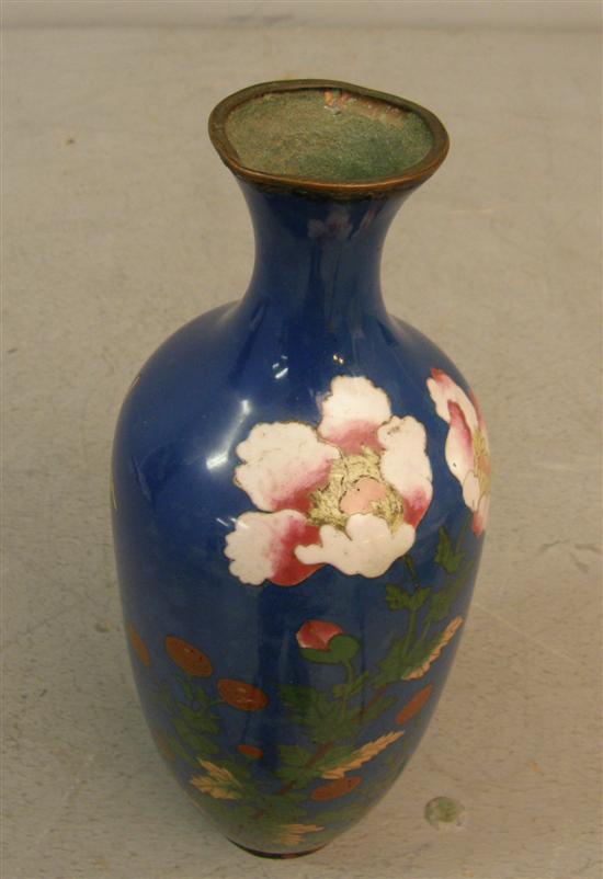 Appraisal: Early th century Cloisonne vase h in