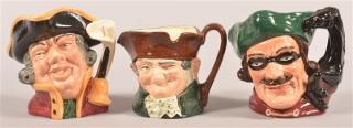 Appraisal: Three Large Royal Doulton Character Mugs Three Large Royal Doulton