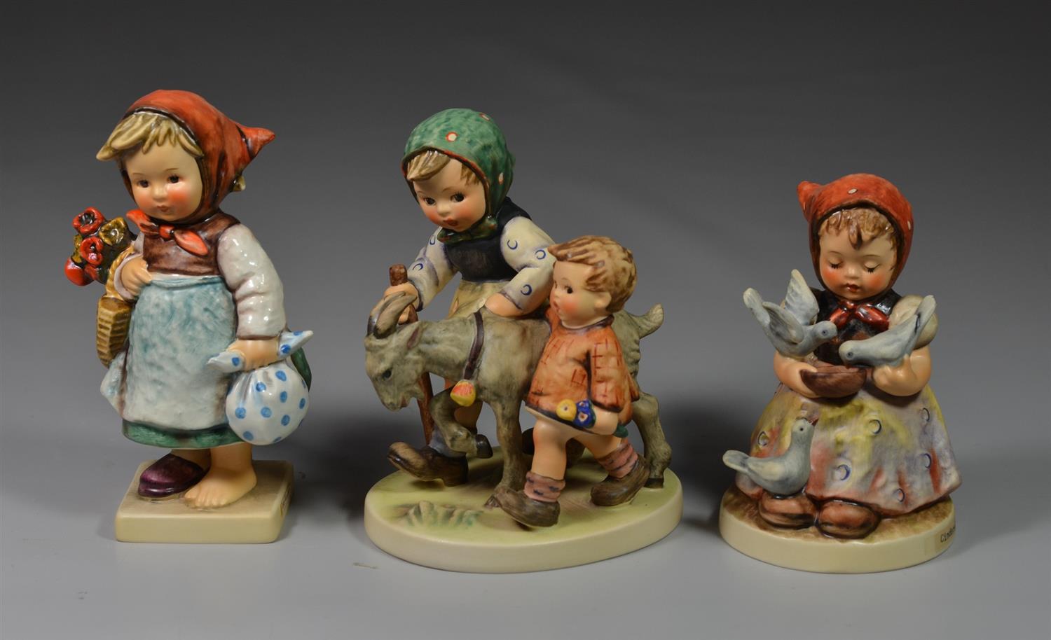 Appraisal: Goebel Hummel Figurines Homeward Bound Cinderella Weary Wanderer all TMK-