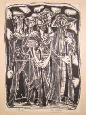 Appraisal: A woodcut titled signed and dated in the margin La