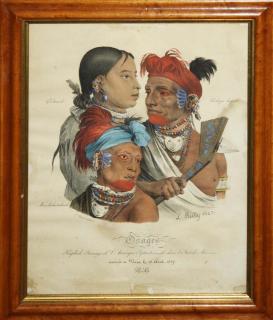 Appraisal: Ca Boilly Osages h c print damage losses Ca Boilly