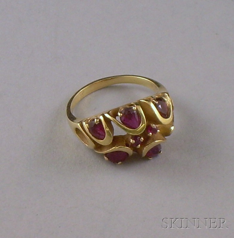 Appraisal: kt Gold and Ruby Ring size