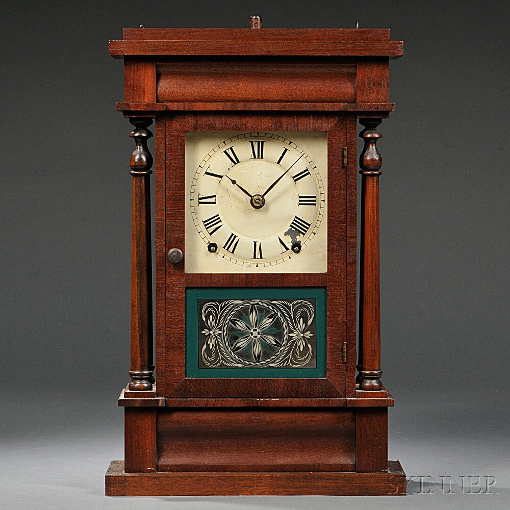 Appraisal: Seth Thomas Miniature Four-column Shelf Clock Plymouth Hollow Connecticut c