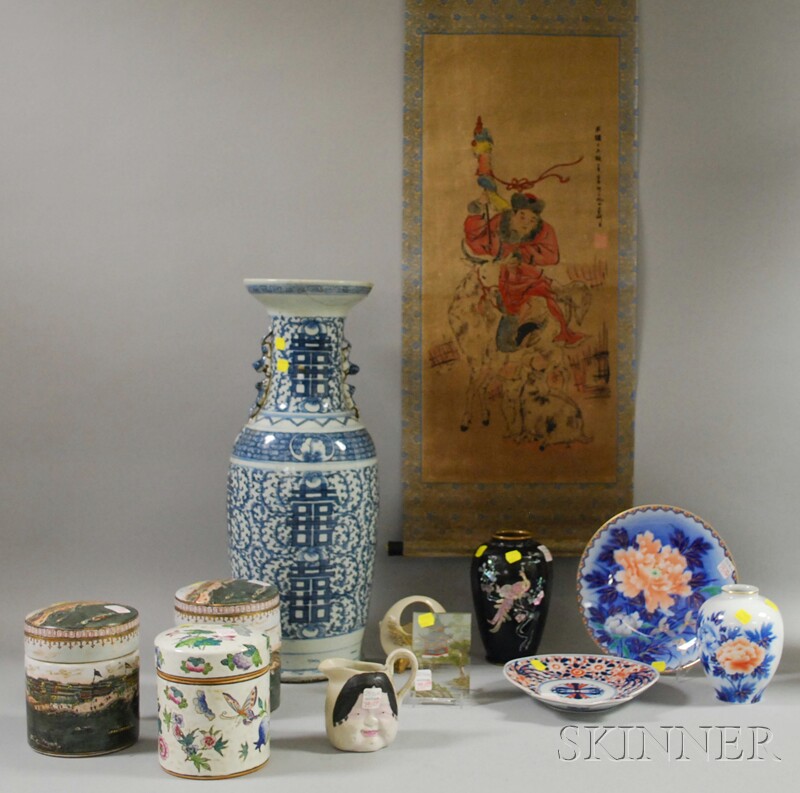 Appraisal: Twelve Assorted Asian Ceramic and Miscellaneous Items including a blue