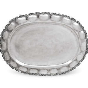 Appraisal: A Silver Tray Possibly Mexican marked ' ' and 'Sterling'