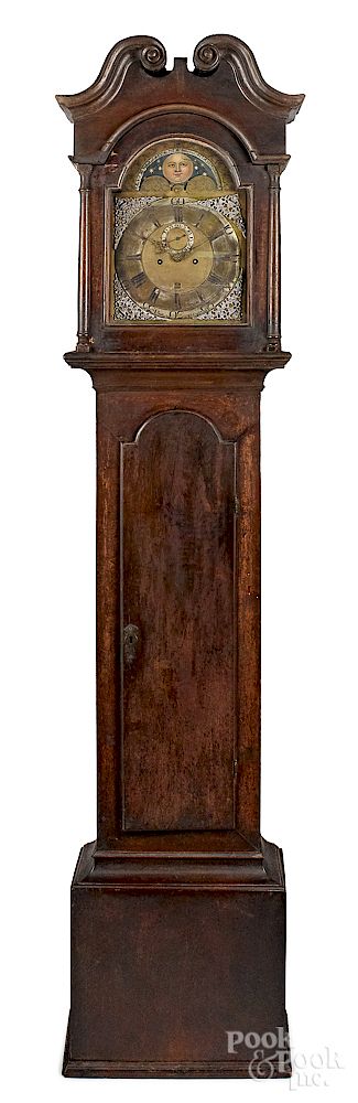 Appraisal: Philadelphia Chippendale walnut tall case clock Exclusive on Bidsquare Philadelphia