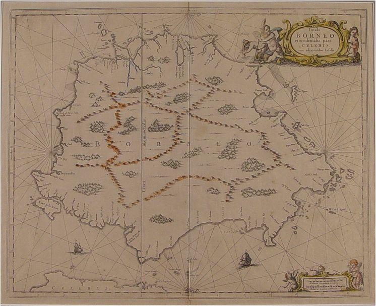 Appraisal: JANSSON ATLAS NOVUS BORNEO MAP Map produced by Jan Jansson