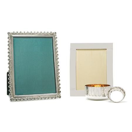 Appraisal: Bulgari Wine Coaster Photograph Frame and Dish last quarter of