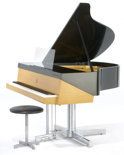 Appraisal: ANDREAS CHRISTENSEN Baby grand piano in ebonized ash on polished