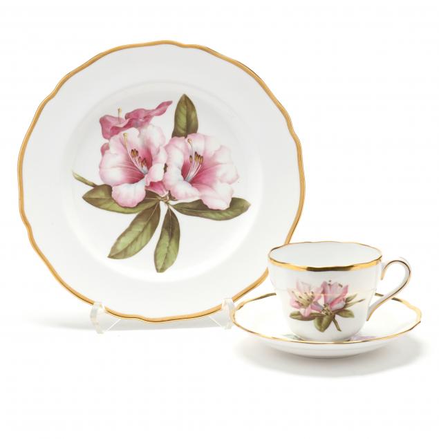 Appraisal: PIECE COPELAND SPODE RHODODENDRON LUNCHEON CHINA SET Second half th